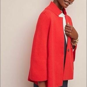 Anthropologie Moth Cotton Sweater Blazer Coat